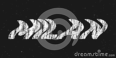 Milan typography text or slogan. Wavy letters with grunge, rough texture. T-shirt graphic with ripple or glitch effect. Vector Illustration